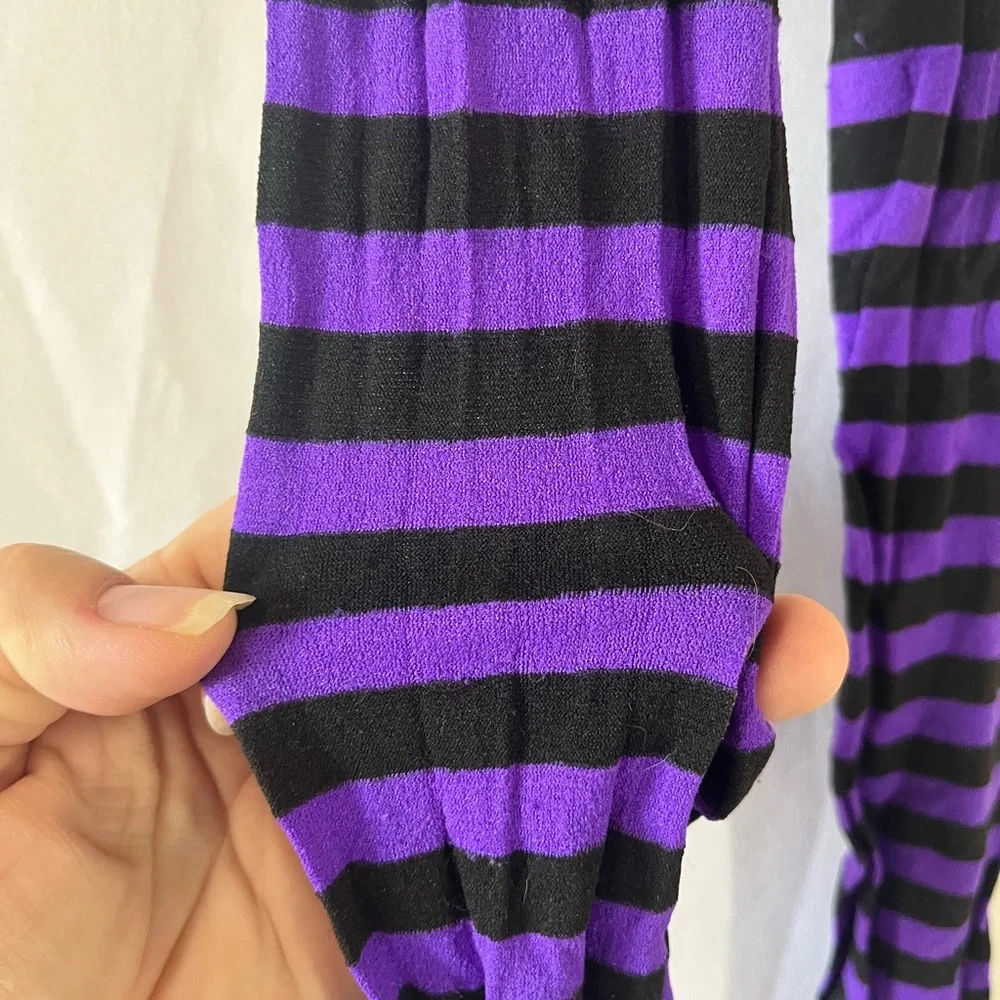 Purple‎ and Black Stripped Tights
